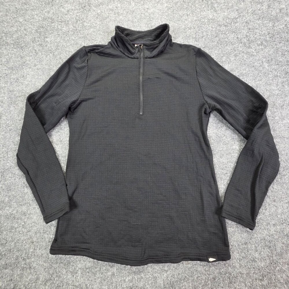 GORUCK Indestructible Grid‎ Fleece Half Zip Women's XXL Black Long Sleeves $155